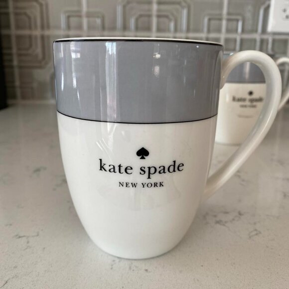 kate spade | Dining | Kate Spade Rutherford Circle Grey Gray White 14 ...
